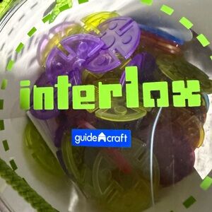 Interlox Building Set - Purple, Green, Yellow